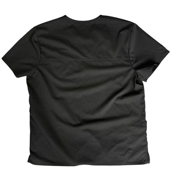 Cherokee Large Black Scrub Top Medical Hospital Lab Uniform Stretch Shirt WW670 - Picture 8 of 13